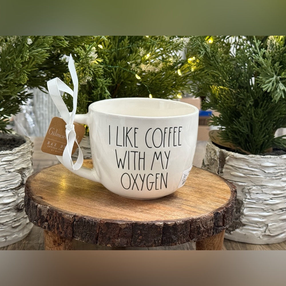 ☕️Brand NEW w/tags Rae Dunn Gilmore Girls I LIKE COFFEE WITH MY OXYGEN Mug ☕️